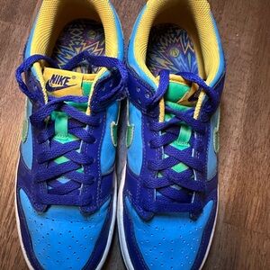 Nike Kids Vibrant Blue and Yellow Sneakers